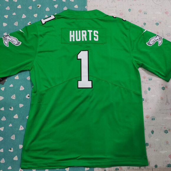 Philadelphia Eagles Kelly Jalen Hurts #1 Green Jersey - Picture 7 of 10